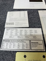 ⭐️Original Technics SL-1600mk2 / SL-1610mk2 User Instruction Manual & Receipt ⭐️