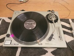 2 Vintage collectible technic 1200 mk’s, Traktor interface, and 2 channel mixer