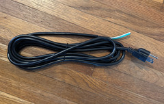 18 AWG Grounded Power Cable. Guitar Amplifiers, Tube Amps, Preamps, Reel to Reel