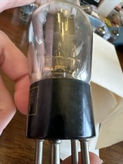 Pair Type VT 37 ST Bottle Globe Black Plate Power Tubes Sylvania SC251A SC966P