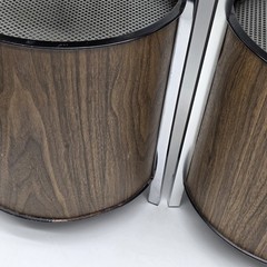 TESTED! Zenith Circle of Sound Speakers with Wood Grain / Round / Retro Omni-VTG