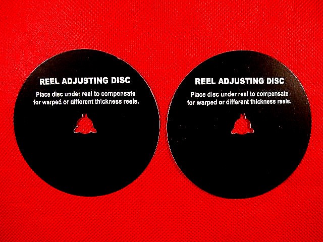 TWO BRAND NEW (MINT) 10.5″ REEL TO REEL TAPE DECK HUB ADAPTER SPACER DISCS