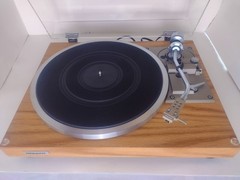 PIONEER PL-514 TURNTABLE- Belt Drive. Restored w Red Oak Veneer Serviced