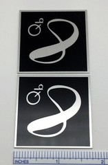 Infinity Qb Speaker Badge Logo Custom Made Aluminum