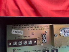 vintage rare Grommes 512 background music tuner amplifier hard to find tube