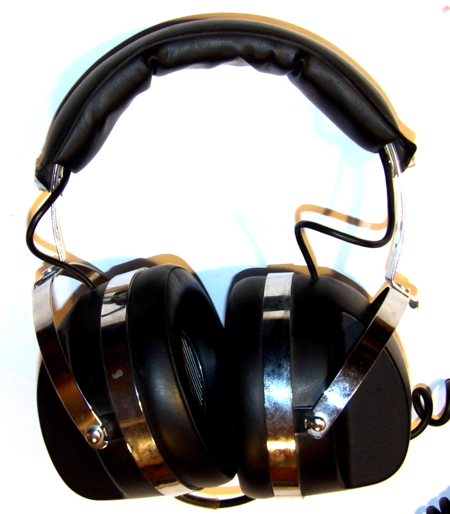 VINTAGE 1970s ELEGA DR-100HR STEREO HEADPHONES! MOD ’70s STYLE! DUAL VOLUME!