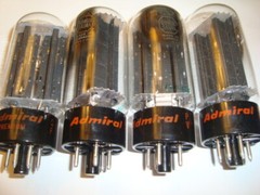 One 5U4GB / 5AS4A Tube, Black Plate, Admiral Brand, New In Box