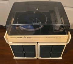 VINTAGE GE Concert Hall Stereo Turntable TESTED WORKING – Damaged Dust Cover