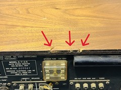 Sherwood S-7125 AM/FM Stereo Receiver 120V *Cut Power Cord* Power Tested