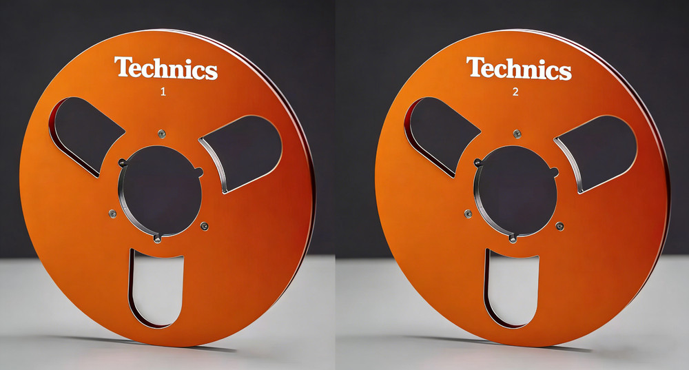 One Pair 10.5” Gold Technics Tape reel High Quality Aluminum Take Up Reel