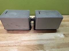 Vintage Realistic 40-2034A Minimus 7 Speakers Silver 40w 8 Ohm W/Wall Mounts