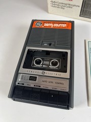 GE Cassette Tape Recorder 3-5091 Vintage In Original Box W Paperwork
