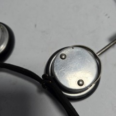 Vintage Trimm Radio Headphones Metal Headband Cloth Cord Untested