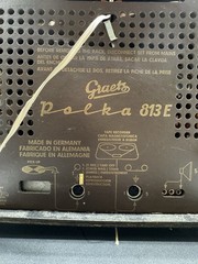 Vintage Graetz Polka 813E Tube Radio Made in Germany AM/FM Shortwave 1950s