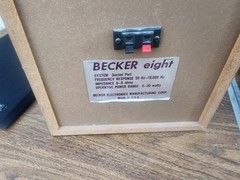 BECKER EIGHT home Stereo Speakers vintage — LOCAL PICK UP SAN JOSE,CA