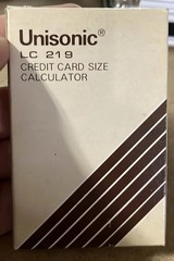 Unisonic LC 219 Credit Card Size Calculator with Box bv d1