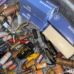 Bulk Vintage Capacitor Resistor Lot Sprague CUB Allen Bradley Tubes Untested