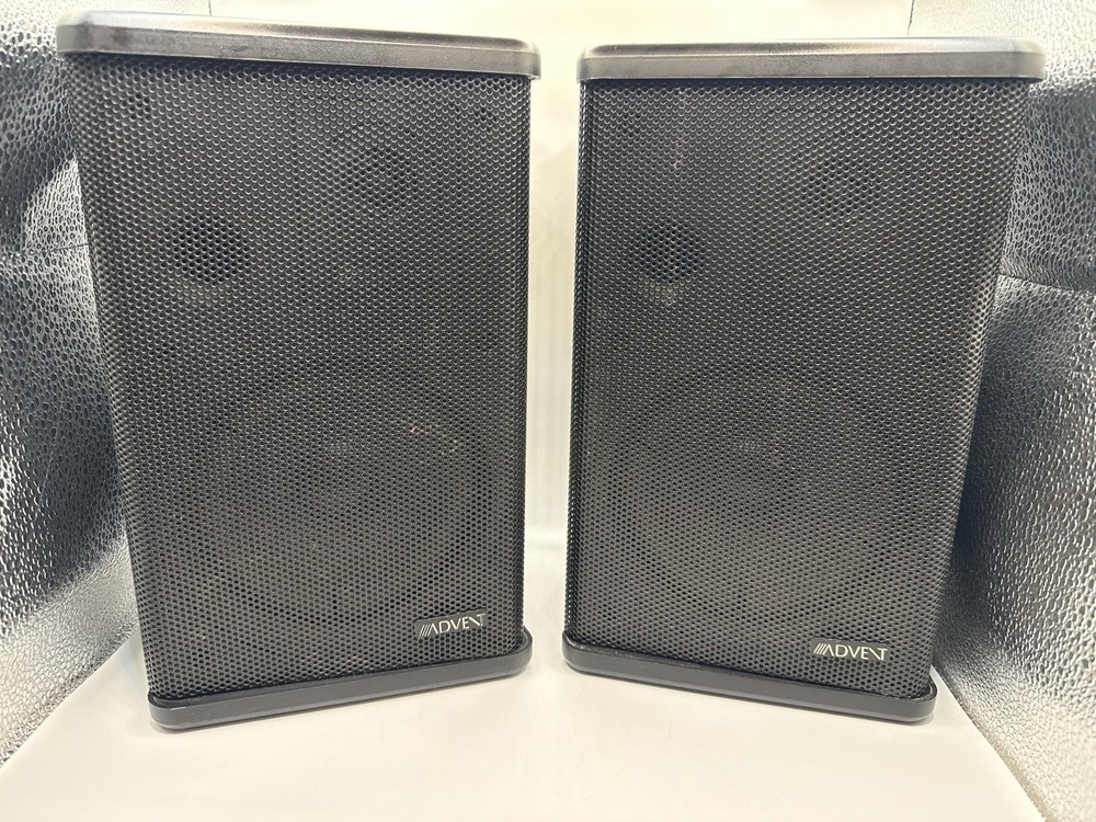 Advent Indoor Outdoor Mini Advent Speakers Pair Black Tested Working Vintage