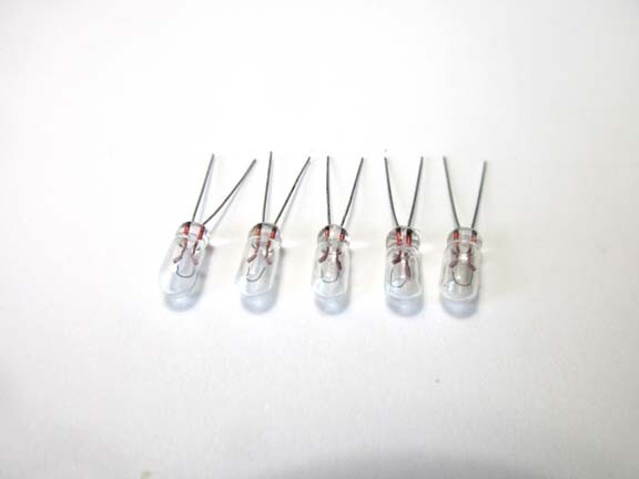 5 Grain of Wheat Bulbs 12v 100ma 4.5mm Indicator bulbs with Tracking #