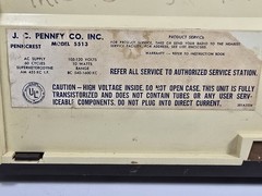 Rare J.C. Penney Pencrest Solid State Model 5513 AM Dual Speaker Radio For Parts