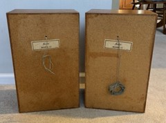 Pair of NICE Vintage Vtg Norelco 55 Tweed Music Speakers Tested LOOK G2U
