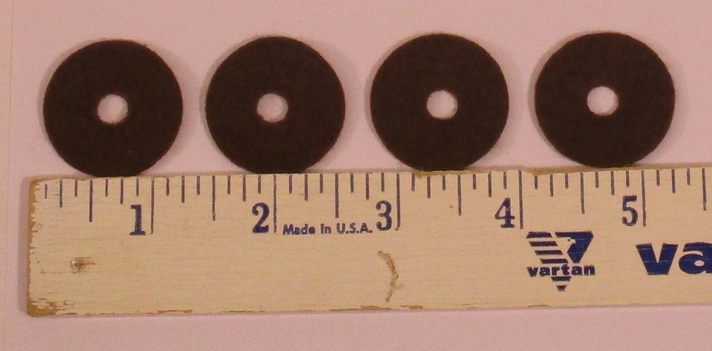 New 1 1/8″ Brown Knob Felt Washers Set of Four – Old Antique Vintage Tube Radio