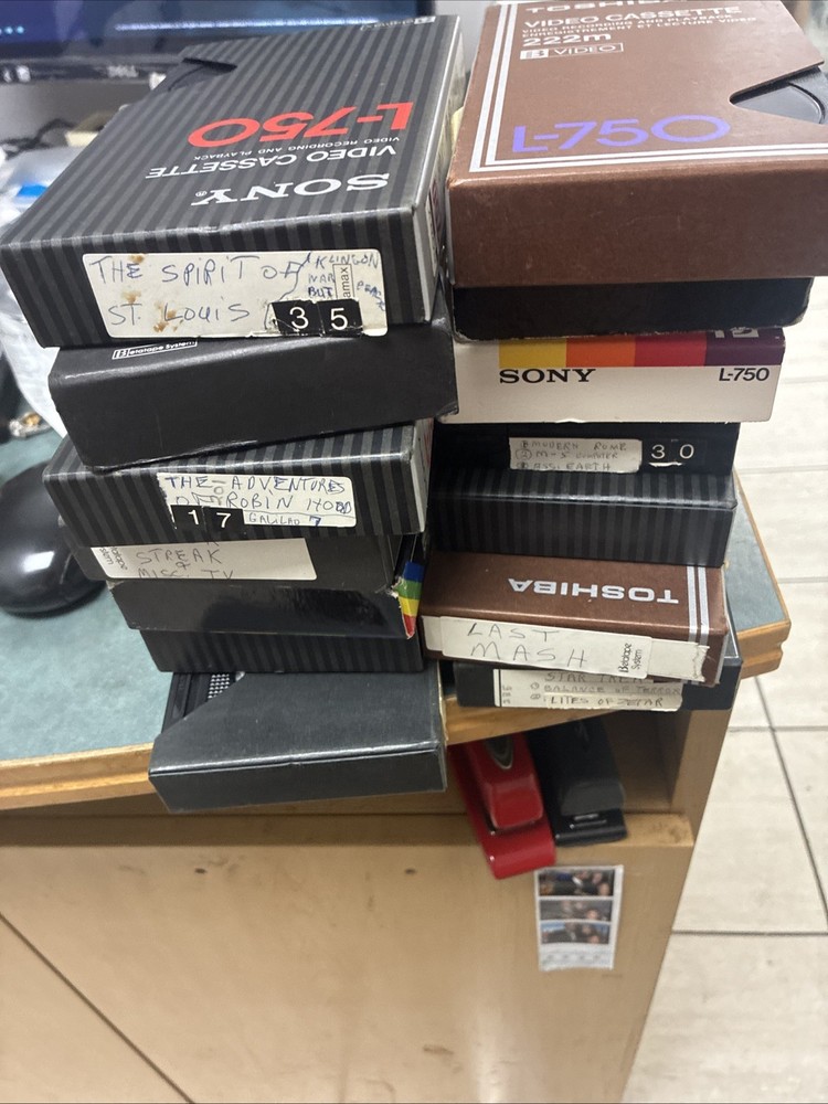 Sony Pre-Recorded 14 Vintage Betamax Beta Tapes (Sold As Used Blanks)