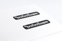 Rockford Fosgate logo badge Sticker Decal DIY waterproof 63mm(2.5″)X12mm(0.5″)