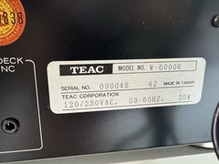 Vintage TEAC W-6000R Cassette Deck Remote Included