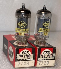 Matched Pair CBS 7729 Gold Pin 12AX7 Vacuum Tubes Amplitrex Strong NIB RARE