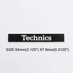 Technics Turntable SP10 Aluminum Logo Badge 54mm(2.125″)X7.9mm(0.3125″)