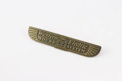 Western Electric copper logo badge replacement piece 98mm(3.86″)X18.5mm(0.72″)