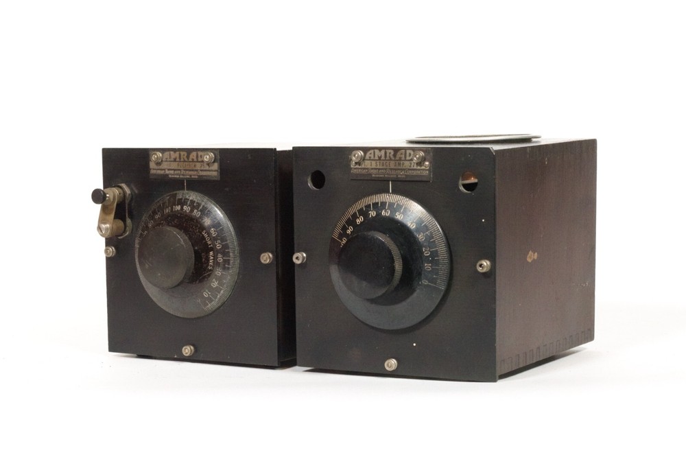 1922 Amrad 2575 Crystal Radio & Matching Amrad 2766 One-Stage Amp * Both Working