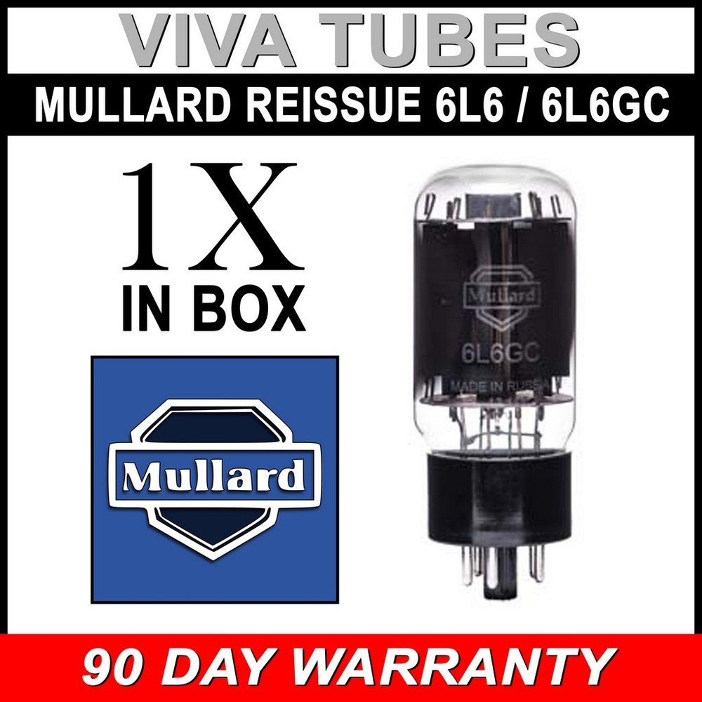 Brand New In Box Mullard Reissue 6L6GC 6L6 Vacuum Tube Plate Current Tested