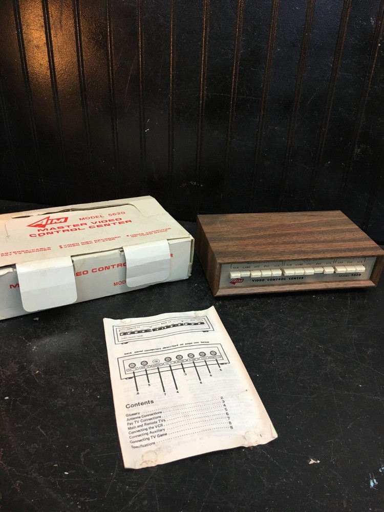Vtg. Channel Master Video Control Center Model 5620 Original Box and Instruction