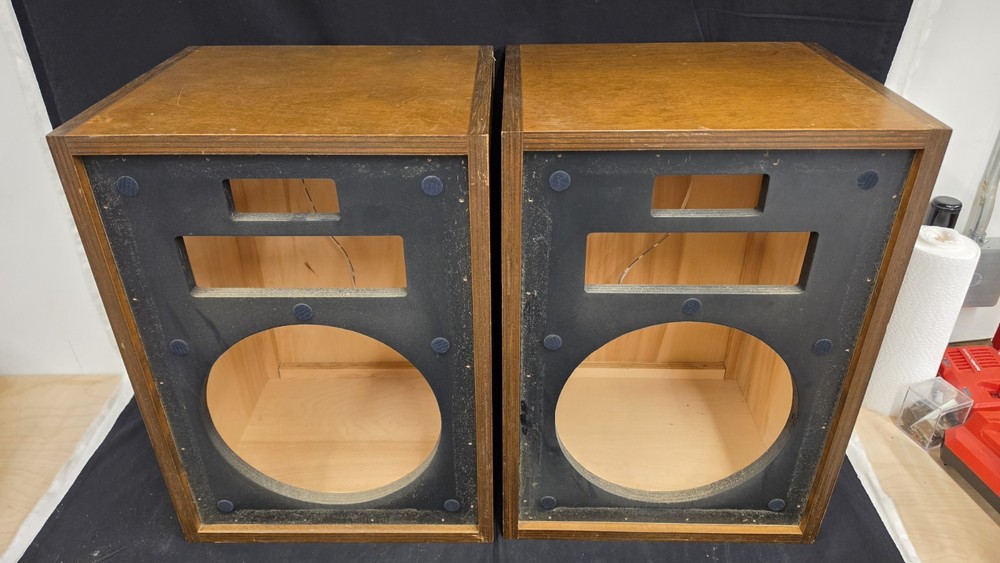 Vintage 1980 Klipsch Heresy Empty Cabinets HBR Factory Birch Veneer No Drivers