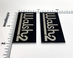 OHM Walsh 2 Speakers Custom Made Reproduction Badges Aluminum Self Stick