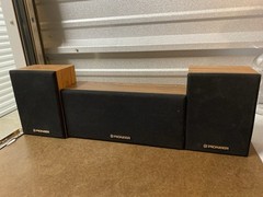 Vintage Pair Pioneer CS-X380-Q & CS-C180-Q Surround Speakers