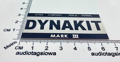 Dynaco Dynakit Mark III Badge for Amplifier Mark 3 Foilcal Replacement