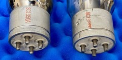 TWO GE VT-4-C Tubes / Matched Within 1% Gm / Amplitrex Tested +100% / 211 / 1940