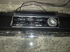 Vintage 80s GE Boombox AM/FM Stereo Cassette 4 Band EQ The Power Of Music