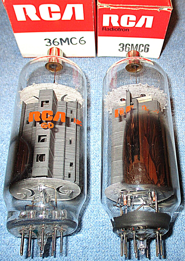 2 NOS RCA 36MC6 Vacuum Tubes / 33-Watts for Audio or Transmitting