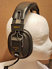 Vtg Optimus Nova 57 Headphones Studio Over-Ear Wired Coiled w/Volume Control