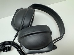 Vintage Ever Ready HS 77 Headphones 600 Ohm Mono 1/4″ Jack Coiled Cord Taiwan
