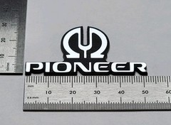 Pioneer Reciever And Equipment Badge Logo Emblem – 2 Inch Brushed Silver