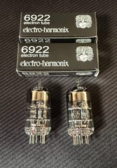 Matched Pair of Electro-Harmonix 6922 EH Preamp Vacuum Tubes