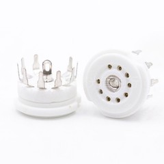9 pin tube socket PCB mount ceramic 10 pcs. 12AU7 6922 6DJ8 12AX7 fast delivery