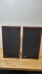 EPI Epicure 100V Bookshelf Speakers Pair Tested Working Clean Cabinets Vintage