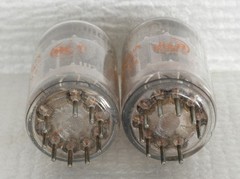 Matched Pair of RCA JRC 5814A/12AU7/ECC82 Vacuum Tubes : Black Plate