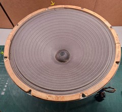 Magnavox 15″ Field Coil Speaker 150 Ohm FC / 16 Ohm VC Tested 155Ω/11.3Ω 583002